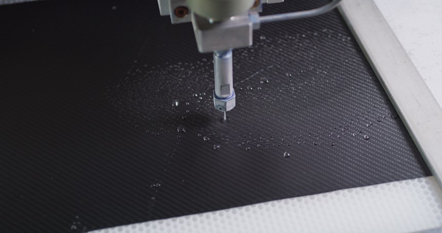 waterjet cutting of carbon fiber composite panels