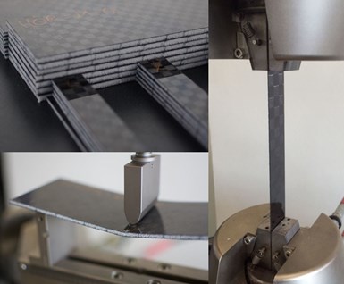 RHEM Composites testing on spread tow carbon fiber laminates