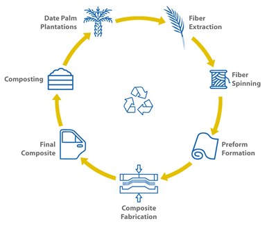 bioeconomy of date palm fiber composites