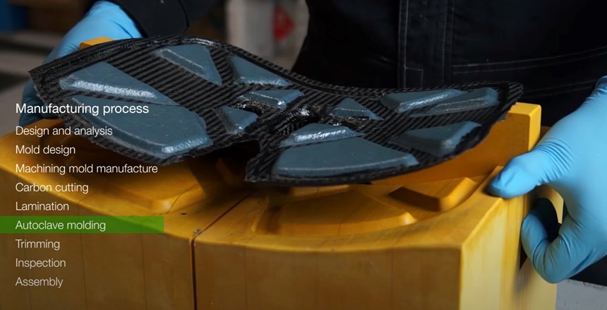 C-FREX carbon fiber composite exoskeleton demolding after autoclave cure