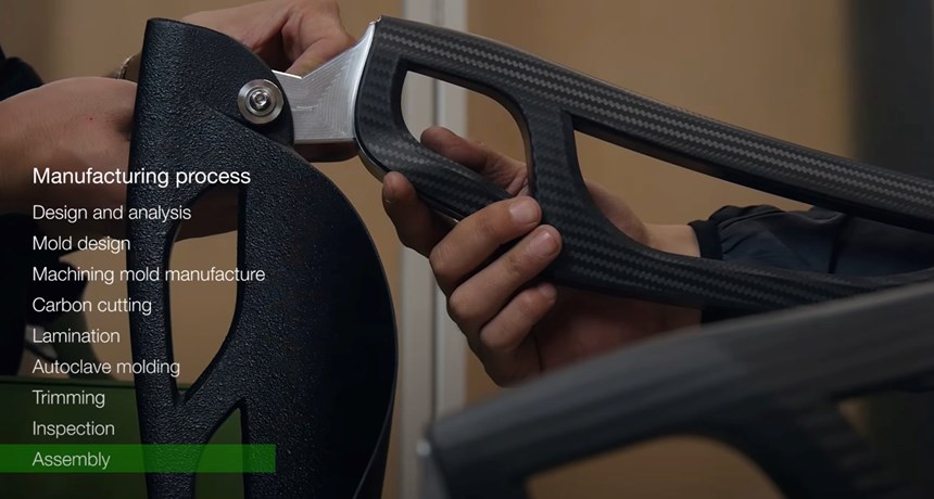 C-FREX carbon fiber composite exoskeleton assembly