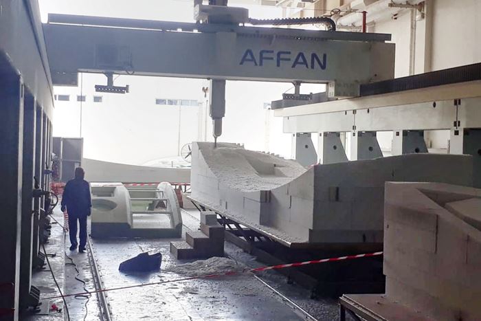 Affan Innovative Solutions CNC machining of molds for composite facade panels