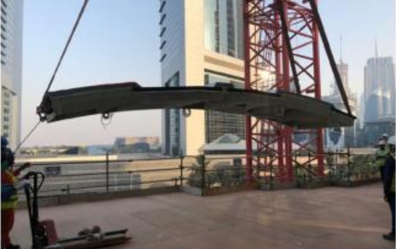 Affan Innovative Solutions' composite panels are lifted for installation