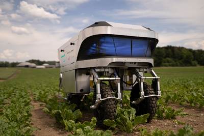 Autonomous agricultural robot supported by composite components