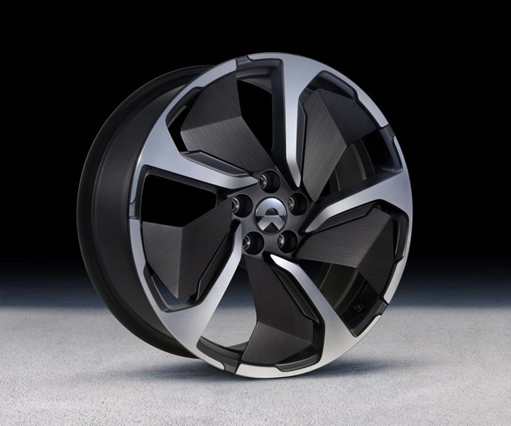 Continuous fiber-reinforced thermoplastic composites enable wheel blade for all-electric SUV | CompositesWorld