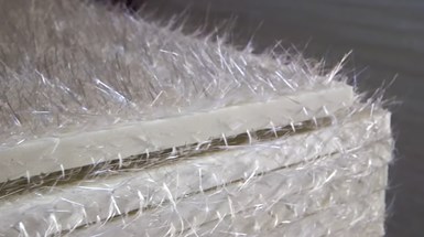 SAERfoam with glass fiber inserted through core