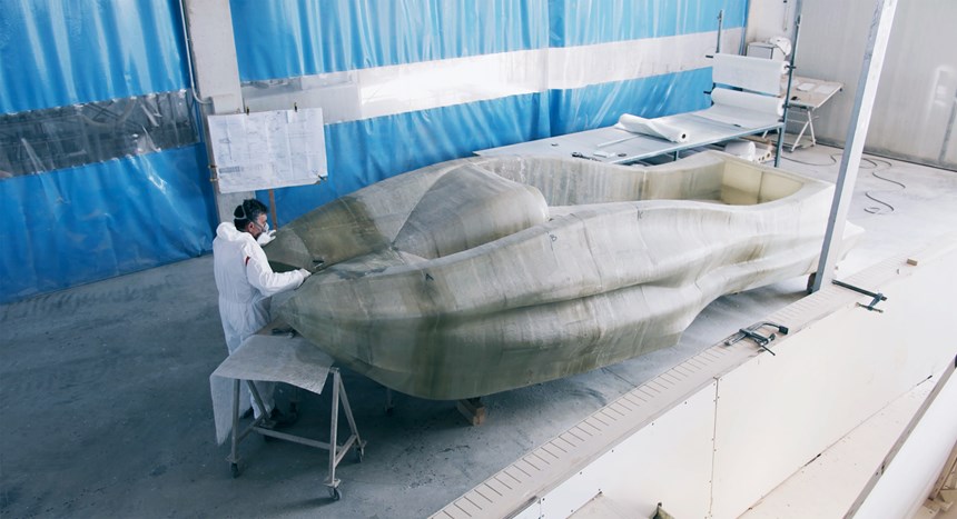 assembly of fiberglass 3D printed MAMBO boat