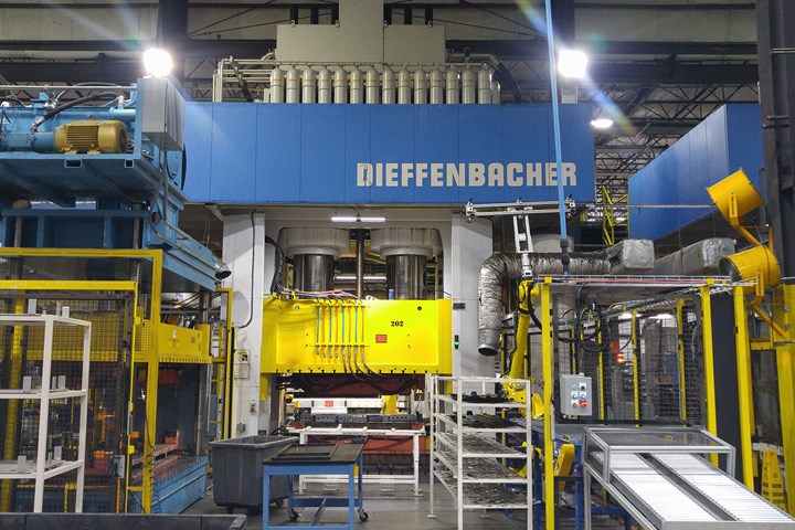 Dieffenbacher D-LFT at Continental Structural Plastics' facility.