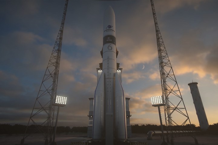 Ariane 6 launch vehicle.