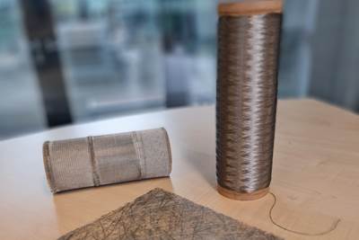 Aluminum-coated, multifilament yarn shields against electromagnetic radiation