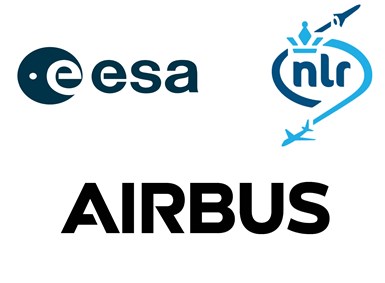 Airbus, NLR and the ESA logos