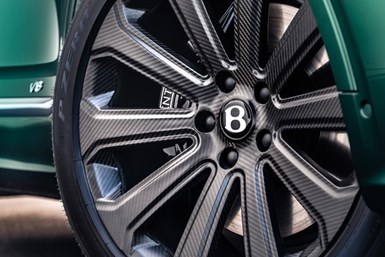 Bucci carbon fiber wheel on Bentley Bentayga.