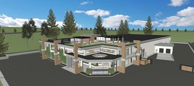 Rendition of Kelowna, Canada facility, to be completed in summer 2022.