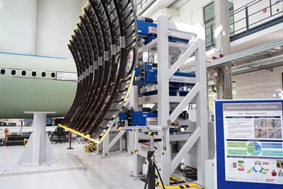 Broetje-Automation delivers EcoPositioners for automated built-in stress-compliant joining in aircraft fuselages