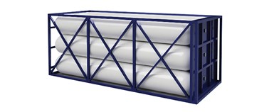 Cimarron Composites Type IV composite tanks in hydrogen tub trailer