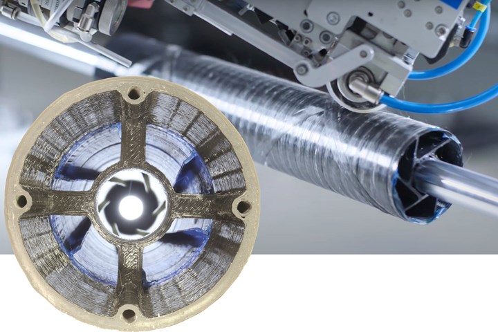 TU Munich LCC laser-assisted tape winding and hybrid drive shaft demonstrator