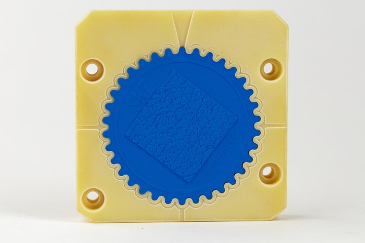 Injection molded part using 3D-printed tool.