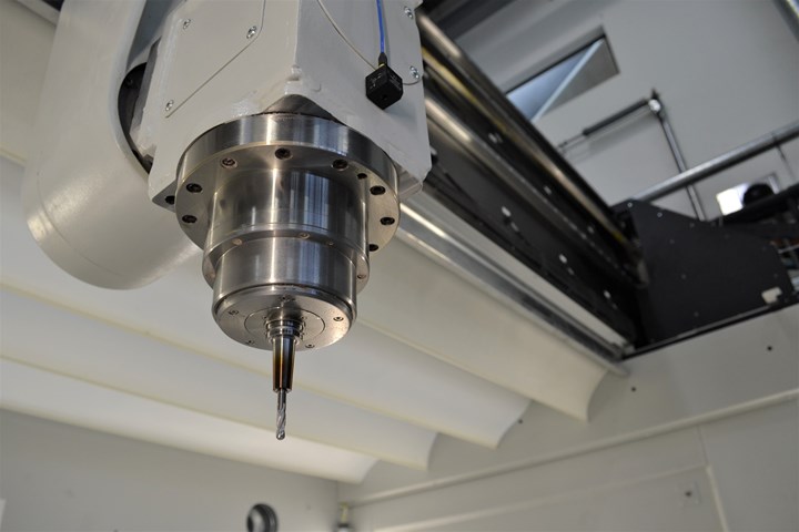 ultrasonic sensor mounted on a CNC milling machine