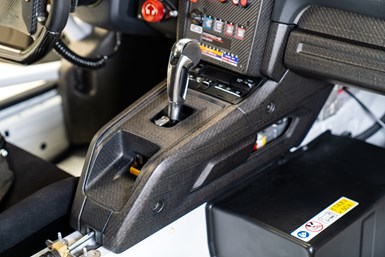 Porsche Motorsport’s Cayman 718 GT4 CS natural fiber interior.