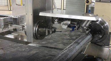 Roth automated filament winding system for composite driveshafts