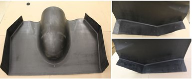 test parts built using composite 3D printed tooling from Thermwood and Boeing