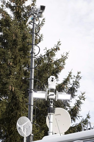 carbon fiber epoxy telescopic mast for police surveillance van
