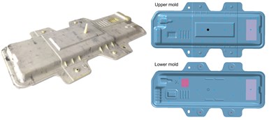 CosiMo project network of sensors in upper and lower molds