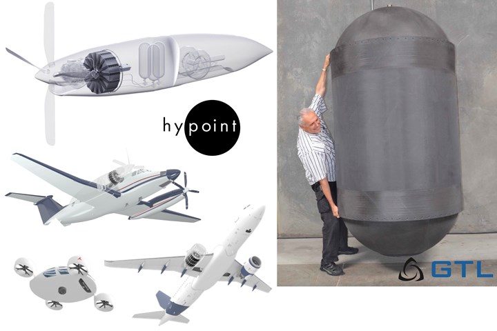 HyPoint fuel cell powerplant and GTL's carbon fiber composite BHL Cryotank