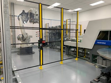 automated tape laying cell at Victrex Composites Solutions