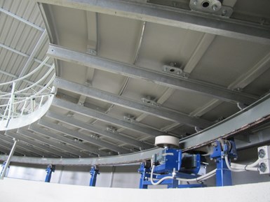 composite rotary platform for dairy production
