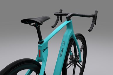 Kimoa 3D-printed carbon fiber e-bike in the shade green. Photo Credit: Kimoa