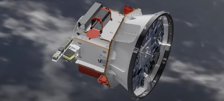 Deployment of the four PocketQube satellites from 3D printed Alba Orbital’s deployer .