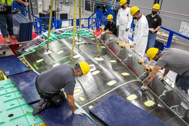 composite wing assembly for NASA X-59 aircraft