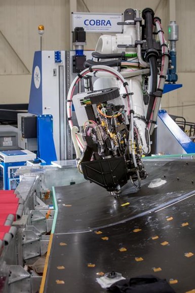 COBRA automated drilling machine to assemble composite wing of NASA X-59 aircraft