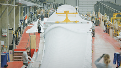 Composites manufacturing process for Siemens Gamesa RecyclableBlade