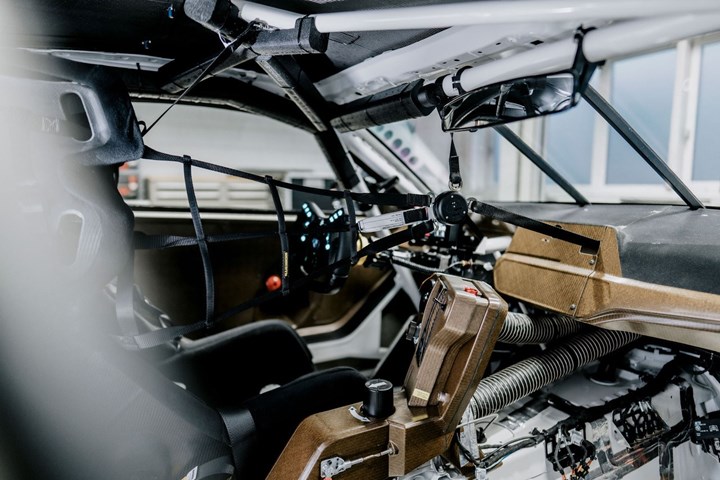 Interior shot of the M4 GT4.