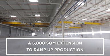 6,000 square meter extension to ramp up production