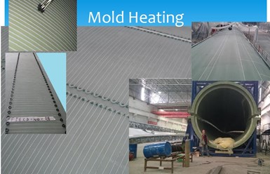 Twenco example heated mold for wind blade production