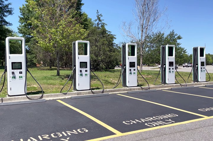 Electric charging stations.
