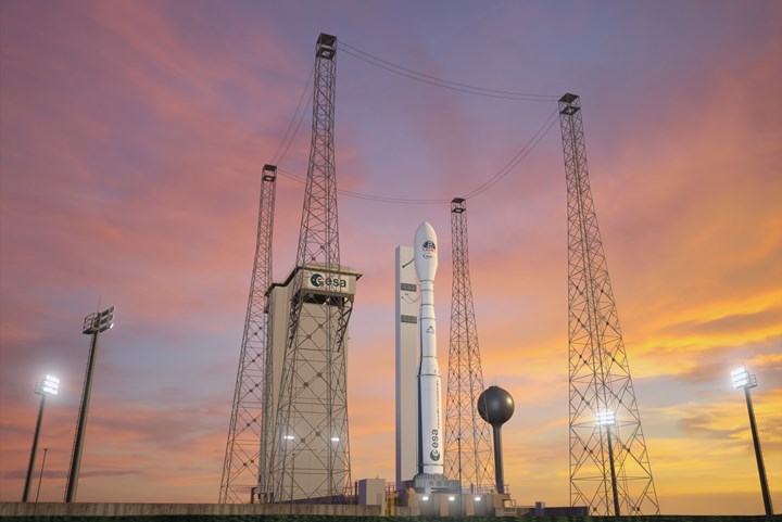 Artist’s view of Vega-C on the launch pad.