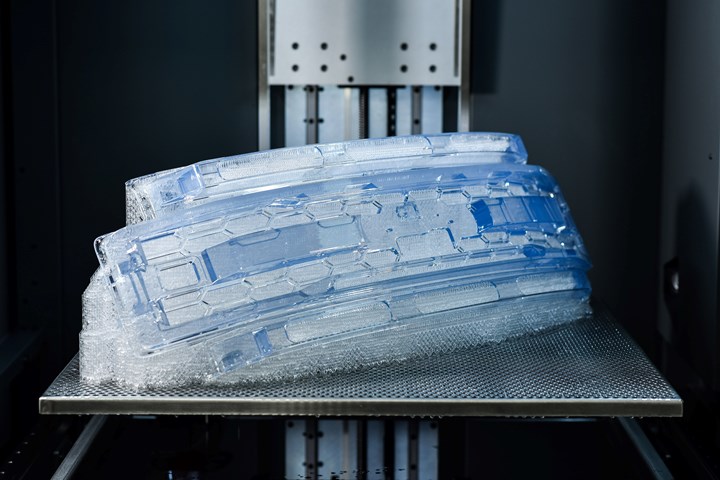 Somos 3D-printed automotive grille.