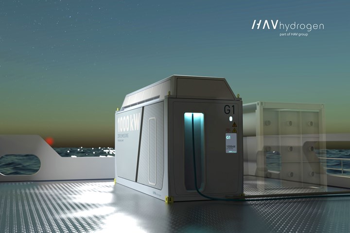 Containerized hydrogen system.