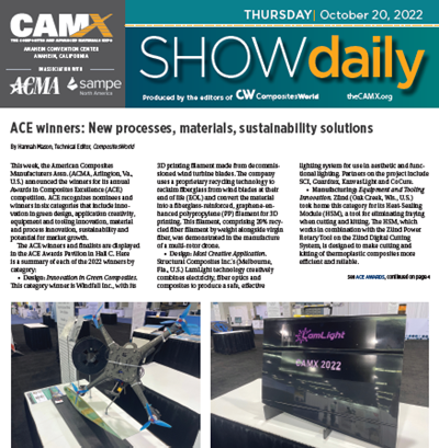 Download today's CAMX 2022 Show Daily: Thursday, Oct. 20
