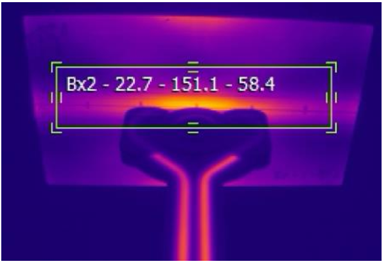infrared camera image of induction welding