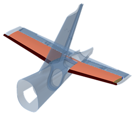 drawing of a horizontal tail plane (HTP) for a turboprop aircraft