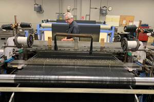 AvCarb carbon fiber weaving room