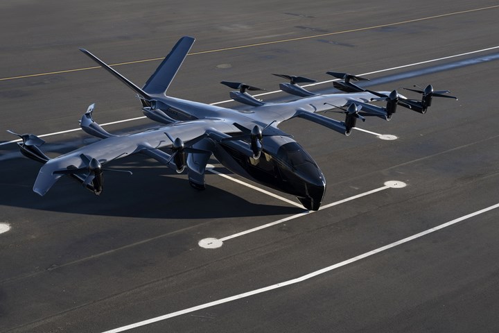 A front view of Midnight eVTOL production aircraft.