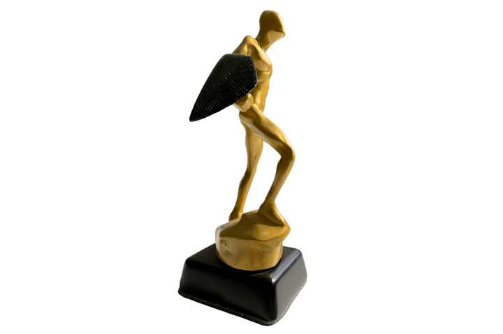 ALMACO Top of Mind award trophy.