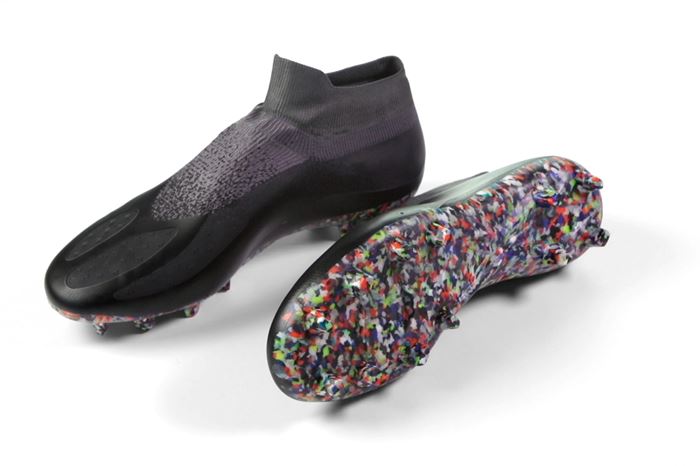 thermoplastic waste for composite athletic shoes
