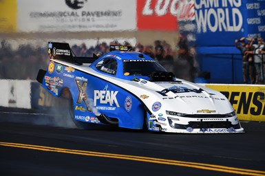 John Force Racing funny car with carbon fiber composite body